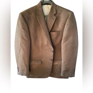 Men’s Ralph Lauren brown faux suede jacket size 42s dress it up or casual